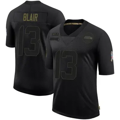 Men's Limited Marquise Blair Seattle Seahawks Black 2020 Salute To Service Jersey