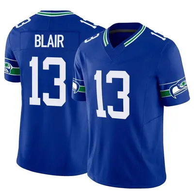 Men's Limited Marquise Blair Seattle Seahawks Royal Throwback Vapor F.U.S.E. Jersey