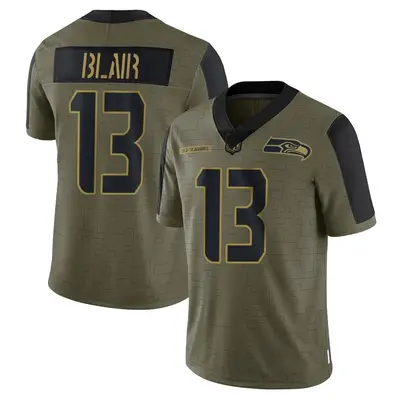 Youth Limited Marquise Blair Seattle Seahawks Olive 2021 Salute To Service Jersey